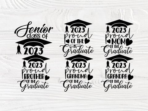 Proud Graduate 2023 SVG Bundle, Family Graduation Cut Files SVG TonisArtStudio 