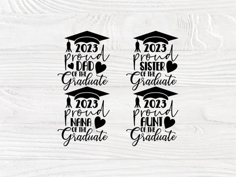 Proud Graduate 2023 SVG Bundle, Family Graduation Cut Files SVG TonisArtStudio 