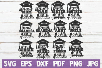 Proud Graduate SVG Bundle SVG MintyMarshmallows 