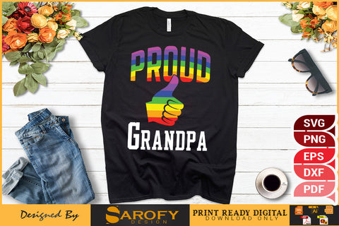 Proud grandpa LGBTQ pride month gay lover SVG T-shirt SVG Sarofydesign 