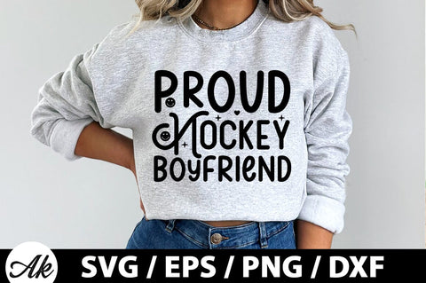 Proud hockey boyfriend Retro SVG SVG akazaddesign 
