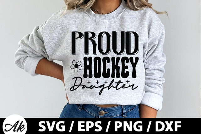 Proud hockey daughter Retro SVG SVG akazaddesign 