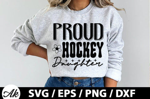 Proud hockey daughter Retro SVG SVG akazaddesign 