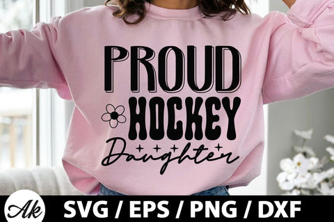 Proud hockey daughter Retro SVG SVG akazaddesign 