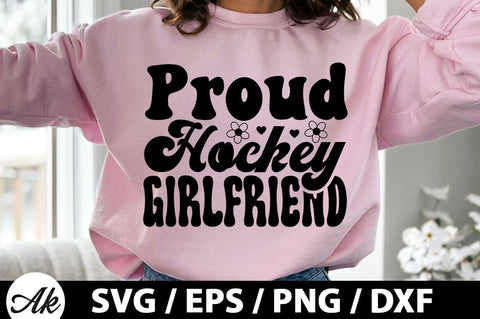 Proud hockey girlfriend Retro SVG SVG akazaddesign 
