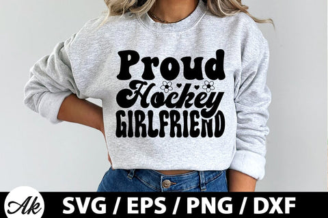 Proud hockey girlfriend Retro SVG SVG akazaddesign 