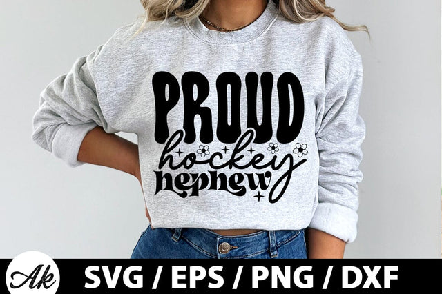 Proud hockey nephew Retro SVG SVG akazaddesign 