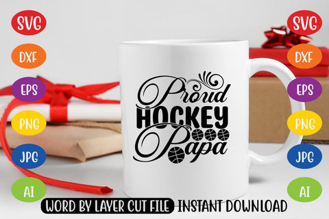 Proud Hockey Papa SVG MStudio 