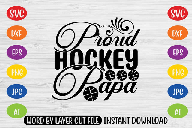 Proud Hockey Papa SVG MStudio 