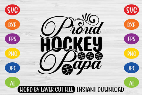 Proud Hockey Papa SVG MStudio 