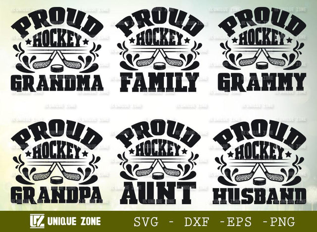 Proud Hockey SVG Bundle | Aunt Svg | Family Svg | Grammy Svg | Grandpa Svg | Grandma Svg SVG Unique Zone 