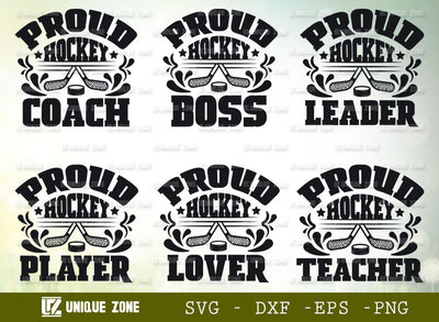 Proud Hockey SVG Bundle | Boss Svg | Lover Svg | Player Svg | Coach Svg | Leader Svg | Teacher Svg SVG Unique Zone 