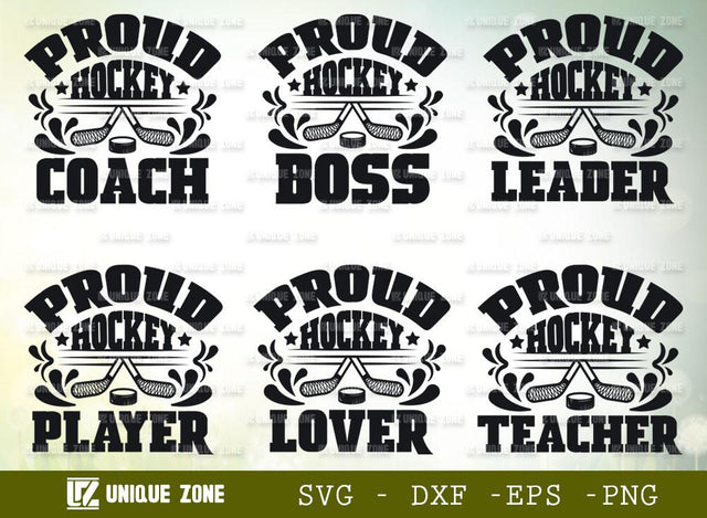 Proud Hockey SVG Bundle | Boss Svg | Lover Svg | Player Svg | Coach Svg | Leader Svg | Teacher Svg SVG Unique Zone 
