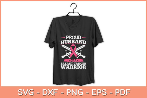 Proud Husband Of Breast Cancer Warrior Pink Awareness Ribbon Svg Design SVG artprintfile 
