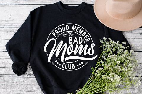 Proud Member Of The bad Moms Club Moms Club svg, Badass Mom svg, Cool Moms svg, funny mom svg, sassy svg, Printable svg, Cricut svg SVG Fauz 