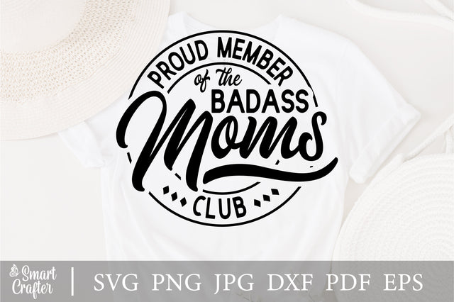Proud Member Of The badass Moms Club svg, Badass Mom svg, Cool Moms svg, funny mom svg, sassy svg, Printable svg, Cricut svg SVG Fauz 