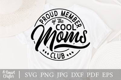 Proud Member Of The cool Moms Club svg, Badass Mom svg, Cool Moms svg, funny mom svg, sassy svg, Printable svg, Cricut svg SVG Fauz 