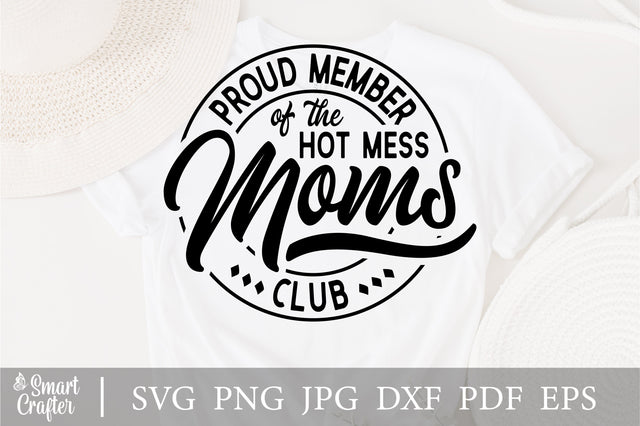 Proud Member Of The hot mees Moms Club svg, Badass Mom svg, Cool Moms svg, funny mom svg, sassy svg, Printable svg, Cricut svg SVG Fauz 