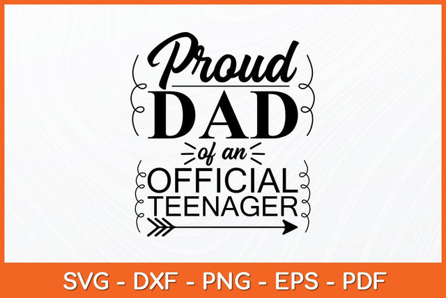 Proud Mom & Dad Of An Official Teenager Svg Design SVG artprintfile 