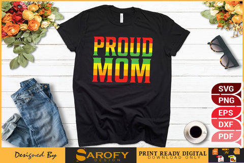 Proud mom funny LGBTQ gay pride month vector rainbow lover SVG SVG Sarofydesign 