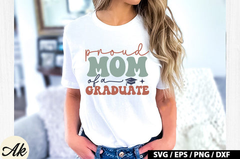 Proud mom of a graduate Retro SVG SVG akazaddesign 