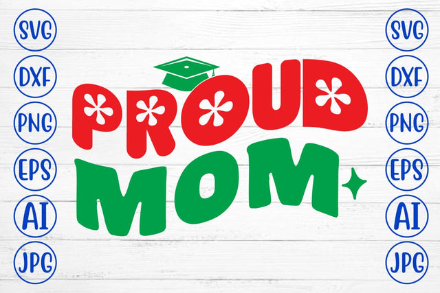 Proud Mom Retro SVG SVG Syaman 