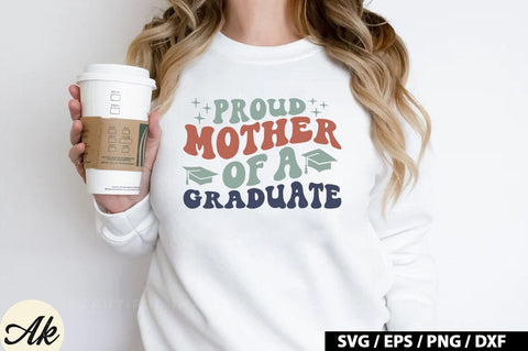 Proud mother of a graduate Retro SVG SVG akazaddesign 