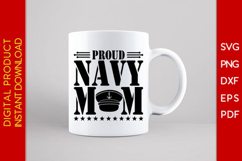 Proud Navy Mom SVG PNG PDF Cut File SVG Creativedesigntee 