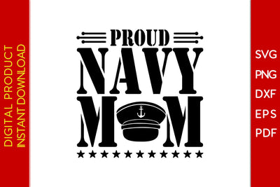 Proud Navy Mom SVG PNG PDF Cut File SVG Creativedesigntee 