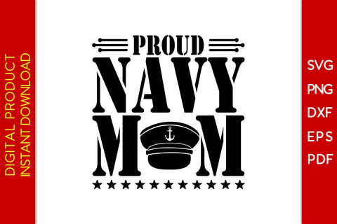 Proud Navy Mom SVG PNG PDF Cut File SVG Creativedesigntee 