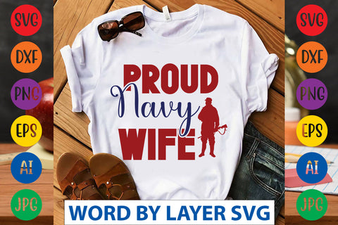 Proud Navy Wife SVG Design SVG Rafiqul20606 