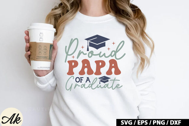 Proud papa of a graduate Retro SVG SVG akazaddesign 