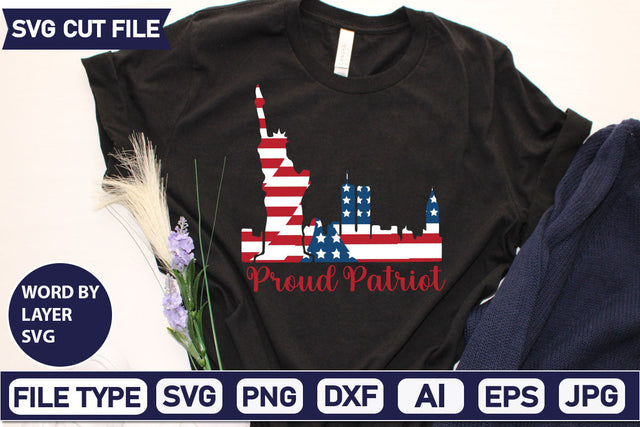 Proud Patriot SVG Cut File SVGs quotes-and-sayings food-drink mini-bundles print-cut on-sale Clipart Clip Art Sublimation or Vinyl Shirt Design SVG DesignPlante 503 