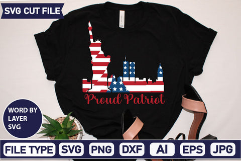 Proud Patriot SVG Cut File SVGs quotes-and-sayings food-drink mini-bundles print-cut on-sale Clipart Clip Art Sublimation or Vinyl Shirt Design SVG DesignPlante 503 