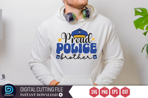 Proud police brother SVG SVG DESIGNISTIC 
