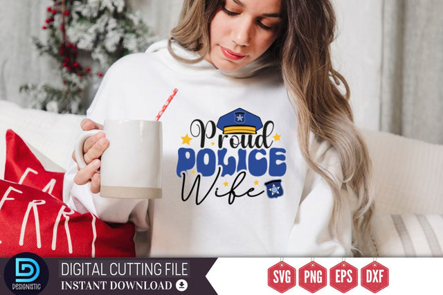 Proud police wife SVG SVG DESIGNISTIC 