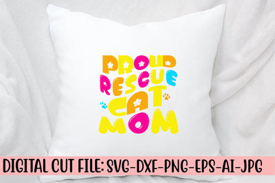 Proud Rescue Cat Mom Retro SVG SVG Syaman 