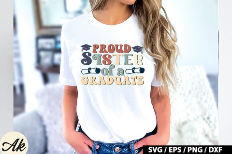 Proud sister of a graduate Retro SVG SVG akazaddesign 