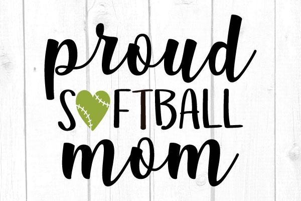 Proud Softball Mom Svg SVG cricutfilesmg 