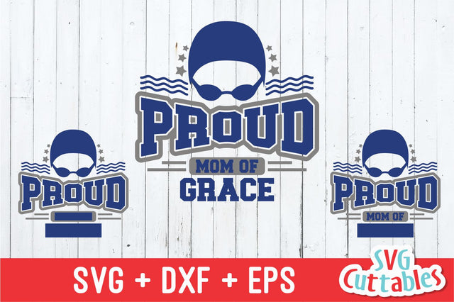 Proud Swim Mom SVG Svg Cuttables 