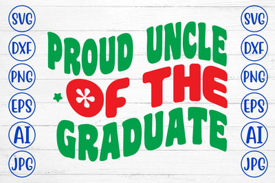 Proud Uncle Of The Graduate Retro SVG SVG Syaman 