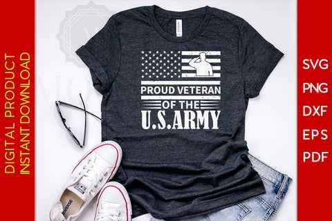 Proud Veteran Of The U.S. Army SVG PNG PDF Cut File SVG Creativedesigntee 