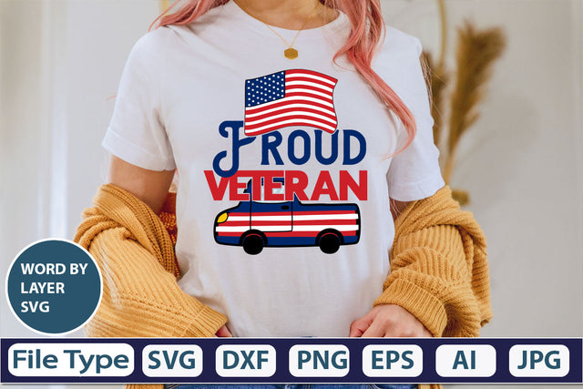 Proud Veteran SVG Cut File SVG DesignPlante 503 
