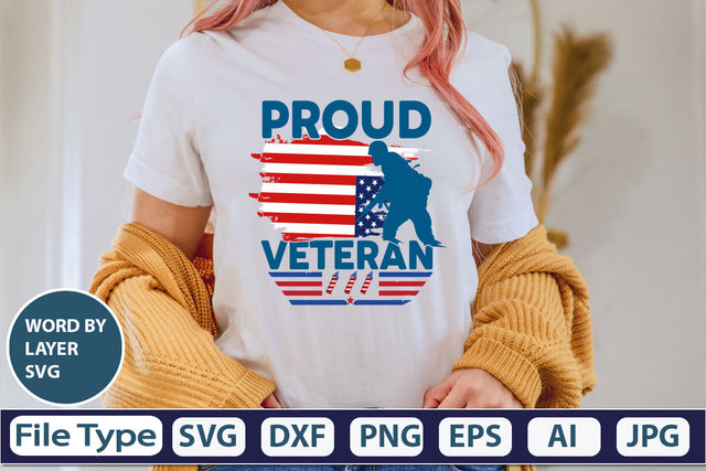 Proud Veteran SVG Cut File SVG DesignPlante 503 