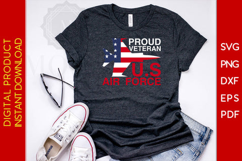 Proud Veteran U.S Air Force SVG PNG PDF Cut File SVG Creativedesigntee 