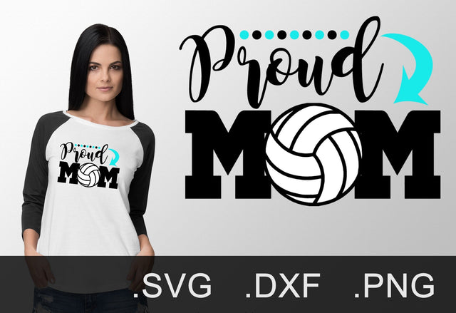 Proud Volleyball Mom SVG, DXF, PNG SVG Design Shark 