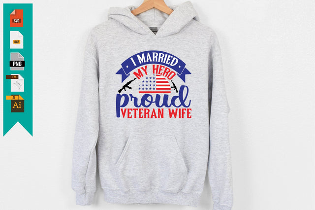 Proud Wife of a Veteran SVG Craftlabsvg24 