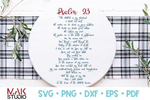 Psalm 23 svg, 23rd Psalm svg, Psalm 23 cut file, Psalm 23 dxf, psalm 23:4 svg, The lord is my shephard svg, Religious svg SVG MAKStudion 