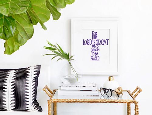 Psalms 94:6 Cross Hand Lettered Cut File SVG Cursive by Camille 