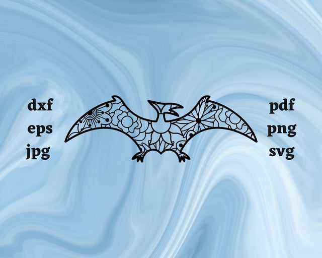 Pterodactyl Mandala SVG Cut File SVG Northern Light SVG 
